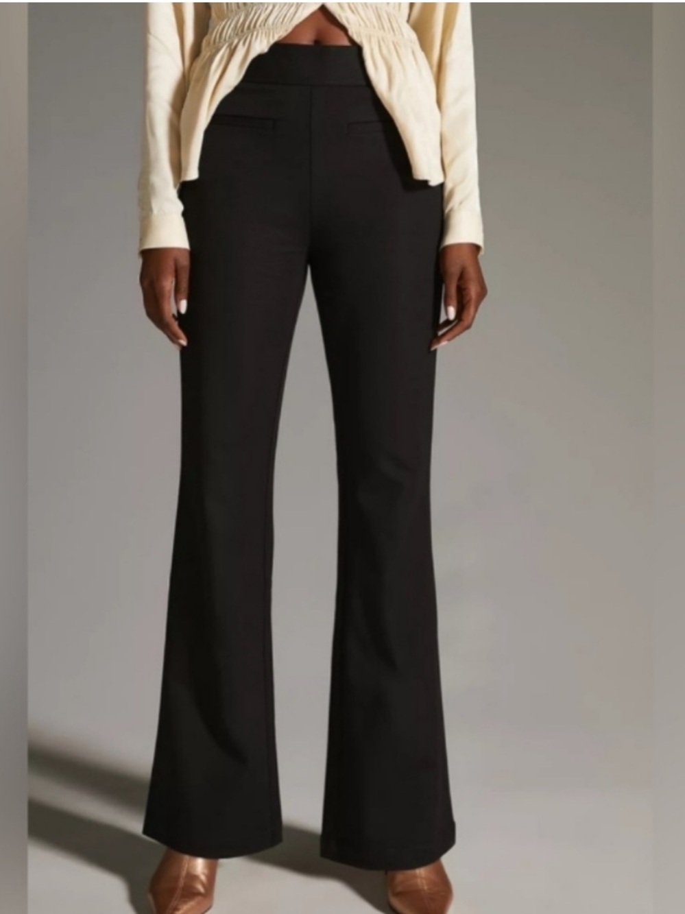 Maeve Black Boot-Cut Pants